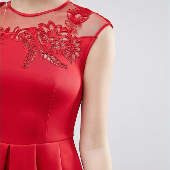 TED BAKER LONDON | Dollii Red Skater Dress - Picture 12 of 14